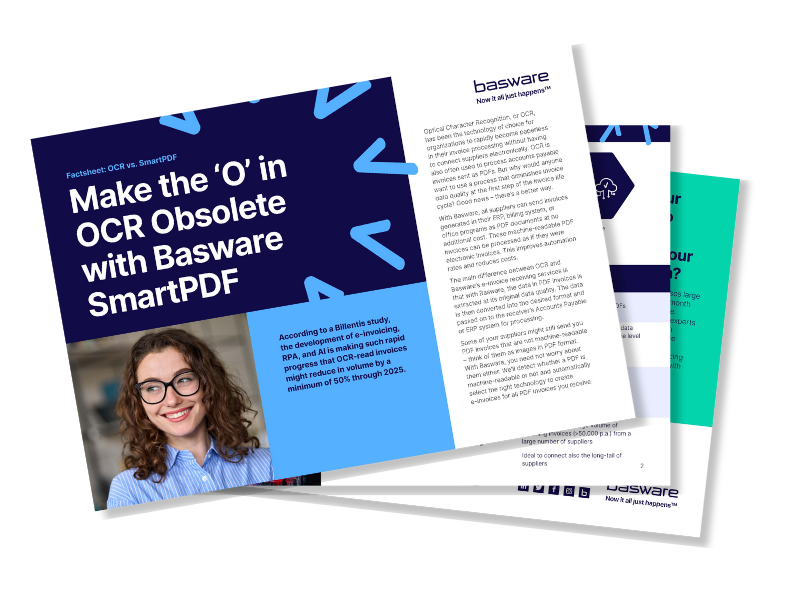 OCR vs SmartPDF e-invoicing with PDF Factsheet