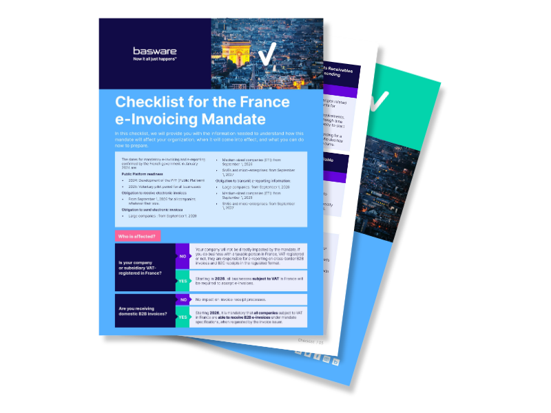 Checklist for the B2B e-Invoicing Mandate in France