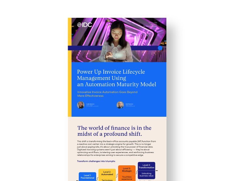 IDC: Power Up Invoice Lifecycle Management with an Automation Maturity Model